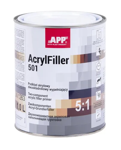 APP 020408 Acrylfüller, 2K HS Grundierung 5:1 grau 1,0 L | Füller Primer Dicksch