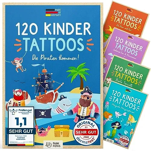 Famifidus 120 hautfreundliche Kinder Tattoos von Famifidus