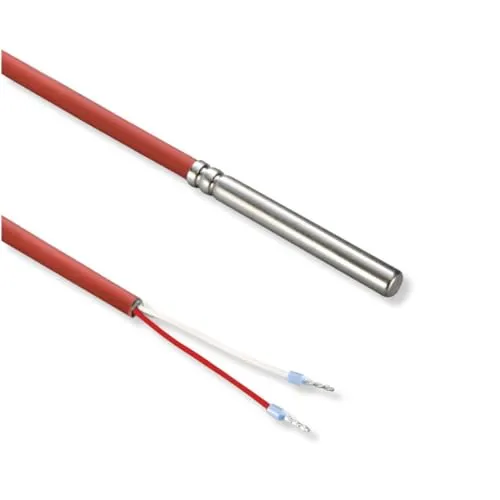 SENSORSHOP24 Kabelfühler mit Silikon Leitung Temperaturfühler mit Edelstahl Schutzhülse 6 mm x 50 mm Temperatur Sensor Fühler bis 180 Grad (NTC10k / 2 Leiter / 2 Meter)
