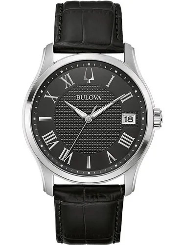 Bulova 96B390 Wilton Herrenuhr 41mm - Armbanduhren mit elegantem Edelstahl-Gehäuse, spritzwasserfest (3 ATM) und datumsanzeige. Ideal für stilbewusste Männer.