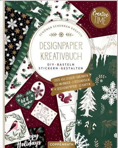 Designpapier-Kreativbuch Magic Winter: Schöner schenken kreativ , DIY, Basteln, Stickern, Gestalten