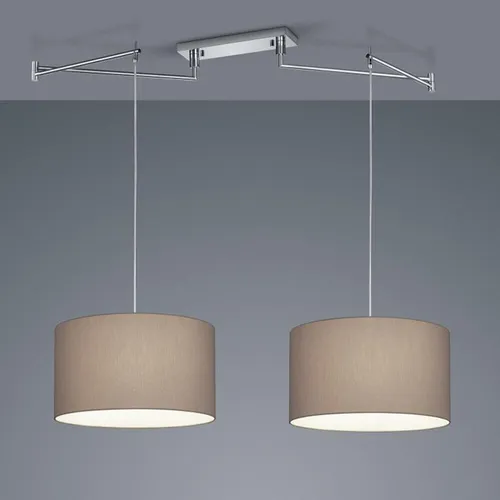 Helestra Certo Pendelleuchte 2-flammig, mokka von Helestra