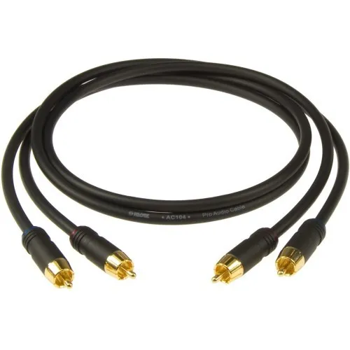 Klotz Cinch / Cinch 0,60 m schwarz Profi Line GOLD (PAAR) | Neu