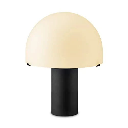 home sweet home collection Moderne Tischlampe Mushroom – Schwarz | 23x23x28cm | E27 LED-fähig