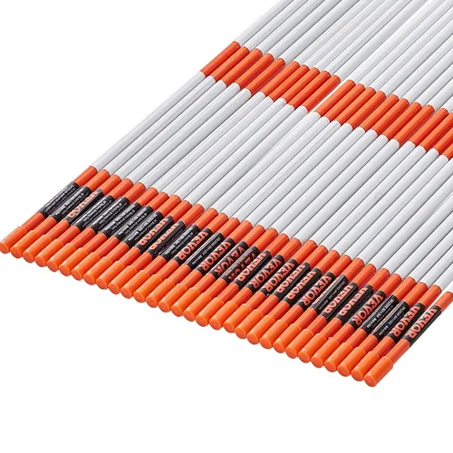 VEVOR Einfahrtsmarkierungen 30 Stk. orangefarbene Glasfaserstangen
