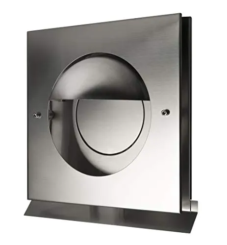 Edelstahl Abluftgitter LG Kappa-E DN 150 - Kaminzubehör mit isolierter Rückstauklappe, verhindert Kältebrücken und sorgt für optimale Luftzirkulation ohne kalte Zugluft.