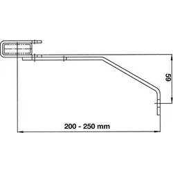 Wandanker aus Edelstahl V4A (1.4571) - Abstand 200-250mm - Zubehör für Leitern & Gerüste, langlebig aus rostfreiem Edelstahl V4A für maximale Stabilität und Sicherheit.