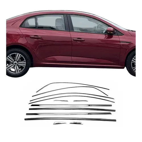 OMAC Zier- / Schutzleiste Türscheibe 6148146B - Edelstahl Zier- / Schutzleiste für Fenster Ein- / Anbau, korrosionsbeständig und TÜV-zertifiziert, ideal für modellspezifische Fahrzeuganpassungen.