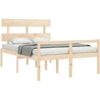 vidaXL Seniorenbett 120x200 cm aus massivem Kiefernholz - Praktisches Seniorenbett aus massivem Kiefernholz mit 45 cm Sitzhöhe für einfaches Ein- und Aussteigen. Das Kopfteil bietet zusätzlichen Komfort beim Sitzen. Inklusive Stauraum für eine ordentliche Aufbewahrung.