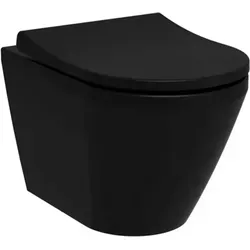 Integra Wc Ohne Flansch + Sitz Mit Fallbremse Aus Duroplast, Schwarz Matt (7041-083-6285) - Vitra