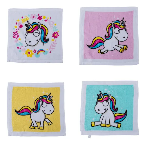 Magisches Einhorn Handtuch Baumwolle 30x30 cm Überraschung Comic Motiv sortiert