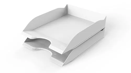 Durable Briefablageschale BASIC A4, weiß, Abflagefächer stapelbar, 6 Stück, 1701674010