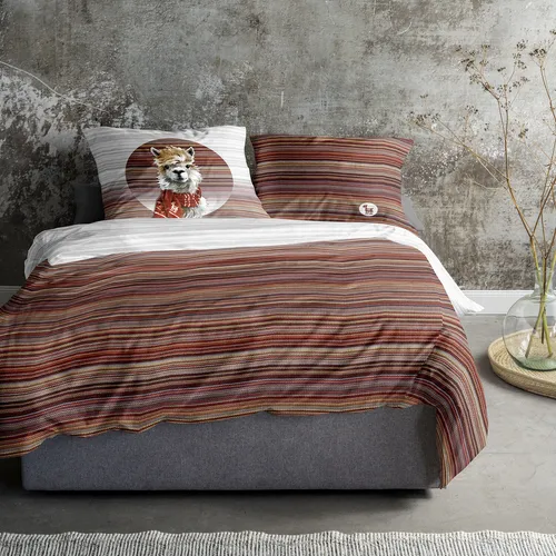 Irisette Bettwäsche Zobel 8556, Biber, 2-teilig, samtig weich rot - Bettwäsche aus 100% Baumwolle, 2-teilig, samtig weich und pflegeleicht, ideal für gemütliche Nächte. OEKO-TEX® zertifiziert für ein gutes Gefühl.