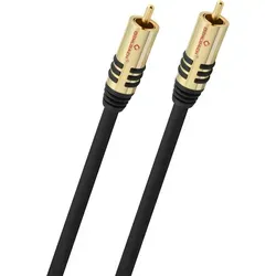 Oehlbach NF Sub Cinch Subwoofer Kabel 5m Schwarz - Hochwertiges 5m Subwoofer-Kabel mit 24kt vergoldeten Kontakten für optimale Signalübertragung. Ideal für Audiophile, die Wert auf beste Qualität legen.