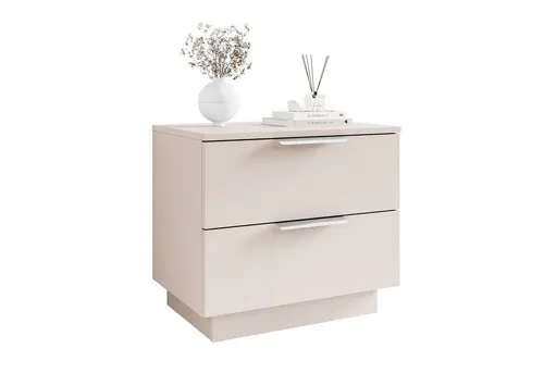 Lookway Nachttisch LINA 2S Kaschmir mit LED-Beleuchtung in beige von Lookway