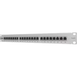 INT 720014 - 24-Port Patchpanel Cat.6 - Patchpanel mit 24 Ports, ideal für Gigabit Ethernet-Anwendungen und einfache Installation dank 90° Kabeleinführungen. Maximale Anschlussqualität durch 0,75 µm Goldbeschichtung.