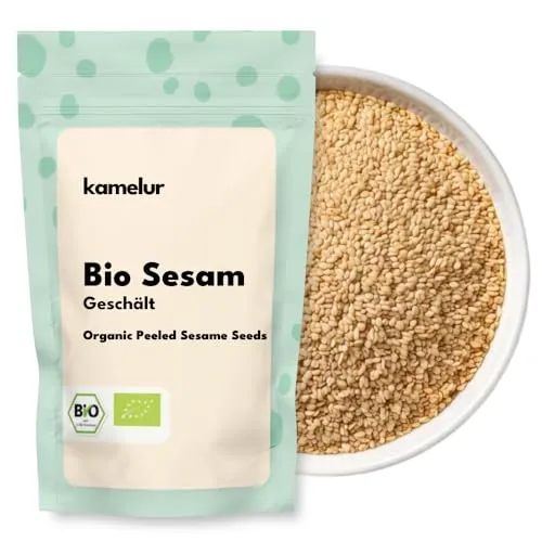 Kamelur Bio Sesam Geschält (2,5kg) - Sesamkörner Nicht Geröstet Und Ohne Zusätze