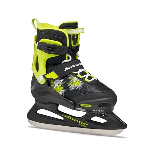 Bladerunner Micro Ice Schlittschuh Grössenverstellbar, Jungen, Schwarz/Limette, 32-37