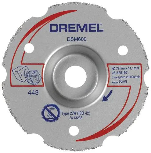 Dremel 2615S600JB Trennscheibe gekröpft 77mm 1 St. Hartholz, Weichholz, Sperrholz, Laminat, Faser, Kunststoff, Gipskarton