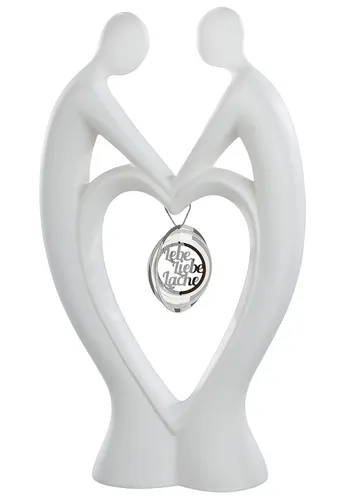 Gilde Francis Skulptur Paar Halt mich Metallhänger Lebe Liebe Lache Figur 30978