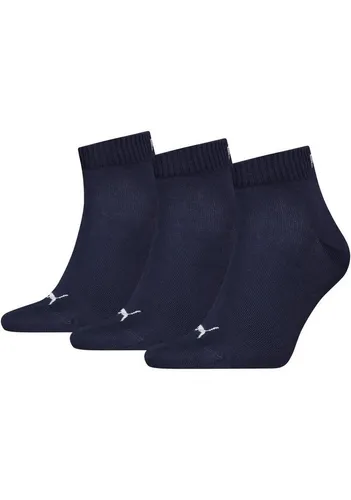 PUMA Kurzsocken PUMA UNISEX QUARTER PLAIN 3P (3-Paar, 3 Paar) Atmungsaktiv, Rippenbündchen, weiche Baumwollmischung