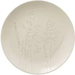 Secret de Gourmet Teller, Weiß, Keramik, Ø 27 cm - Eleganter Speiseteller aus hochwertigem Steingut mit wildem Blumenmuster, ideal für stilvolle Tischdekoration und Präsentation Ihrer Speisen.
