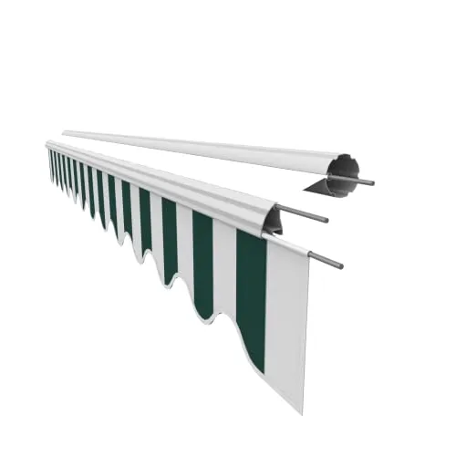 VANA Markisenstoff Volant für 4 m Markise Ersatzstoff Markisentuch Bespannung Sonnenschutz, nur Volant, fertig genäht, Maß 3,83 x 0,21 m, Design SPD018