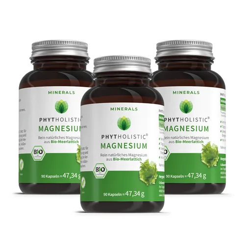 Cellavent Healthcare Bio Magnesium Tabletten - 270 Stück für 3 Monate - Vitamine: Reines, pflanzliches Magnesium aus Bio-Meerlattich, ohne chemische Zusatzstoffe – ideal für eine natürliche Mineralstoffversorgung.