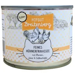 Hofgut Breitenberg Cat Kitten | 12x180g Katzenfutter - Hochwertiges Nassfutter für heranwachsende Katzen, feines Hühnerfrikassee mit Herzen, Leber & Süßkartoffel für optimale Entwicklung