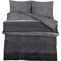 Bettwäsche-Set Dunkelgrau 140x200 cm - Bettwäsche-Set aus 100% Baumwolle, OEKO-TEX zertifiziert, pflegeleicht und knitterfrei. Verleiht deinem Schlafzimmer einen stilvollen, eleganten Look und sorgt für höchsten Schlafkomfort.