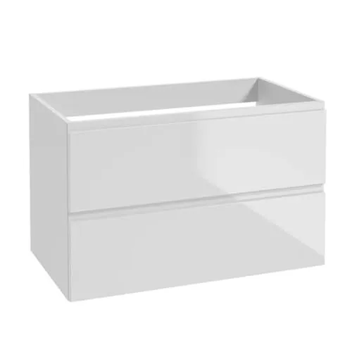 .Deftrans waschbeckenunterschrank hängend mit schubladen weiß 80 x 50 x 46 cm, waschtischunterschrank, badunterschrank waschbecken wandschrank ohne waschtischplatte