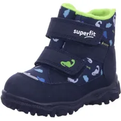 Superfit Jungen Husky1 Warm Gefütterte Gore-tex Schneestiefel, Blau Hellgrün 8000, 21 EU - Wanderschuhe mit GORE-TEX Membrane: wasserdicht und atmungsaktiv. Ideal für abenteuerliche Wintertage mit kuscheligem Warmfutter und optimaler Passform durch 2 Klettverschlüsse.