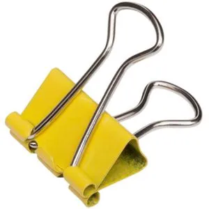 Maul Foldbackklammern 2141915, mauly 214, 19mm, gelb, aus Metall, 12 Stück