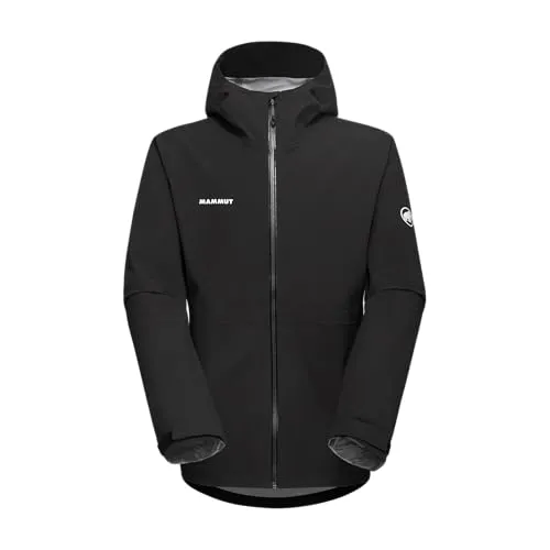 Mammut Linard Guide HS Hooded Jacket Men - Funktionsjacke mit verstellbarer Kapuze, wasserabweisendem Reißverschluss und zwei Seitentaschen - ideal für Outdoor-Abenteuer bei jedem Wetter.