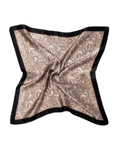 MayTree Seidentuch quadratisch, Paisley mit Rand, 53x53 cm, Nickituch, Bandana-Schal, (Stück), 100% Seide, Trachten, Oktoberfest