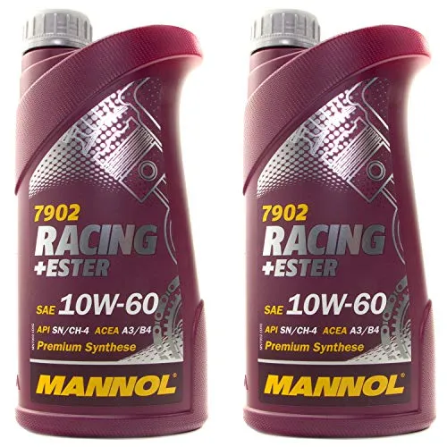 Motoröl Motor ÖL Oel Benzin Diesel MANNOL Racing+Ester 10W-60 API SN/CH-4 2x 1 Liter
