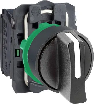 Schneider Electric XB5AD41 Harmony XB5, Wahlschalter, Kunststoff, 2 Stellungen, 22mm, tastend, 1S, schwarz