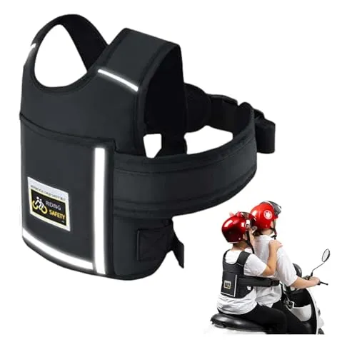 tintoke Einstellbar Motorrad Gurt,Motorrad Gürtel Sicherheitsgurt,Motorrad Sicherheitsgurt,Upgrade Sicherheitsgurt Motorrad,Mit Reflektorstreifen, geeignet für Motorräder,Elektrofahrzeuge etc(schwarz)