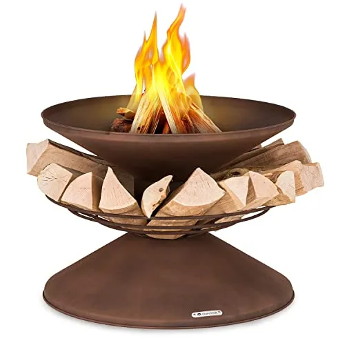 Blumfeldt Feuerschale mit Grillrost - Grills und Feuerstellen für Terrasse & Garten: Wetterfest, mit Funkenschutz und robustem Design für unvergessliche Grillabende im Freien.