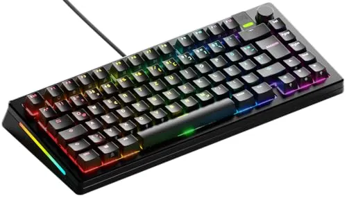 Glorious GMMK 3 Pro 75% Gaming-Tastatur - Mechanische Gaming-Tastatur mit modularer Bauweise, vorgeölten Fox Switches und seitlicher RGB-Beleuchtung für ein individuelles Spielerlebnis.