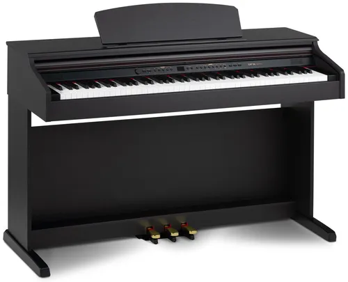 Classic Cantabile DP-50 RH E-Piano Rosenholz - 88 gewichtete Tasten mit Hammermechanik, ideal für Anfänger mit vielseitigen Funktionen und Effekten