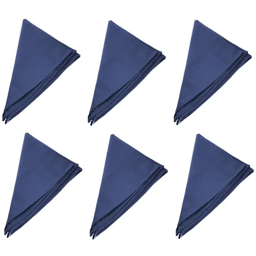 6er Pack Stoffservietten 44cm x 44cm Textil Servietten 100% Baumwolle in Blau