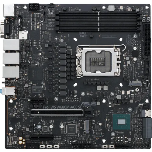 ASUS PRO WS W680M-ACE SE LGA1700 MicroATX - Hochleistungs-Mainboard für Intel Core Prozessoren der 12. und 13. Generation mit fortschrittlicher Stromversorgung und PCIe 5.0 Unterstützung