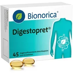 Digestopret Magensaftresistente Weichkapseln - Pflanzliche Weichkapseln zur Unterstützung bei Verdauungsbeschwerden. Mit hochdosiertem Pfefferminzöl für ein angenehmes Bauchgefühl und zur Linderung typischer Symptome.
