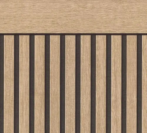 A.S. Création Vliestapete mit Wandpaneelmotiv & Sockelleiste 0,53 x 10,05 m - Braun, Schwarz - Tapete in realistischer Holzoptik Made in Germany - 399564