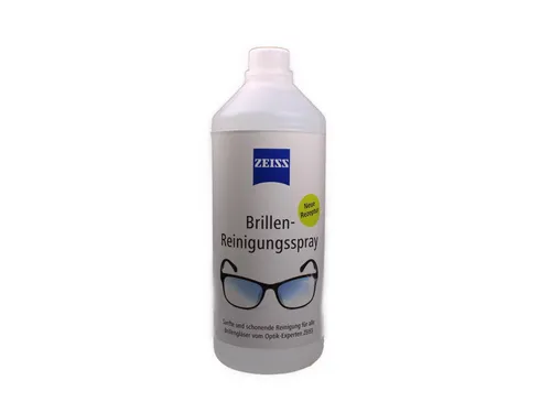 Zeiss Brillenreinigungsspray 1 Liter - Reinigungsspray für Brillen, 1 Liter Inhalt, ideal für eine streifenfreie Reinigung und Pflege Ihrer Brillengläser.
