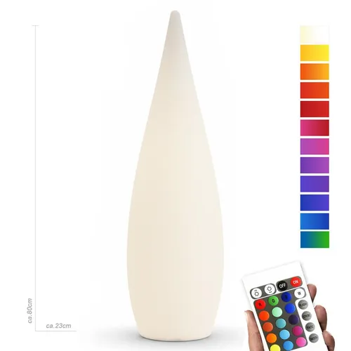 Dimmbar Stehlampe mit Fernbedienung - Farbwechsel LED Lampe - Moderne Stehleuchte mit 16 Farbwechseloptionen und dimmbarer Funktion, ideal für jedes Zimmer. Kabellos und mit integriertem Akku für flexible Platzierung.