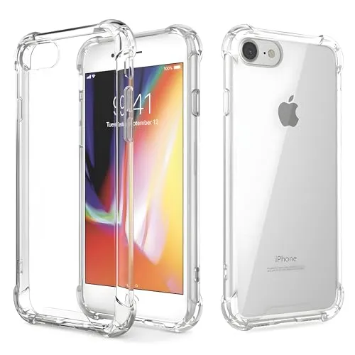 AVANA Bumper für iPhone SE 2022 / SE 2020/8 / 7 Hülle Schutzhülle Durchsichtig Case TPU Cover Kratzfest Klar Kantenschutz - Transparent