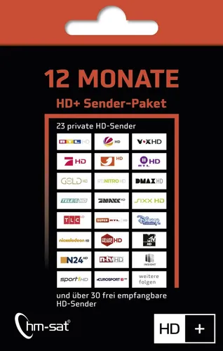 HD+ Verlängerung für alle HD Plus Karten HD01/02/03/04/05 - Laufzeit 12 Monate
