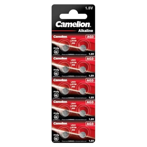 Alkaline-Knopfzelle CAMELION AG3 1,5V, 10er-Blister